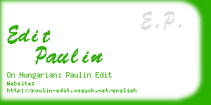 edit paulin business card